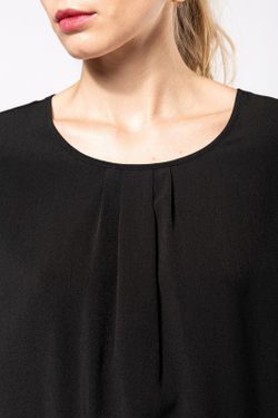 Langarm-Kreppbluse für Damen