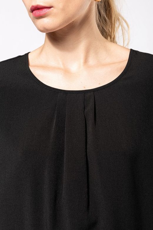 Langarm-Kreppbluse für Damen