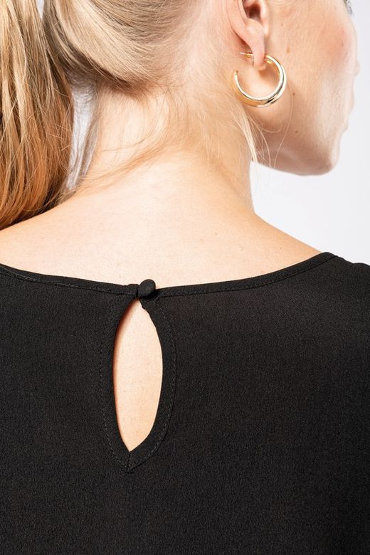 Langarm-Kreppbluse für Damen