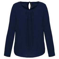 Langarm-Kreppbluse für Damen