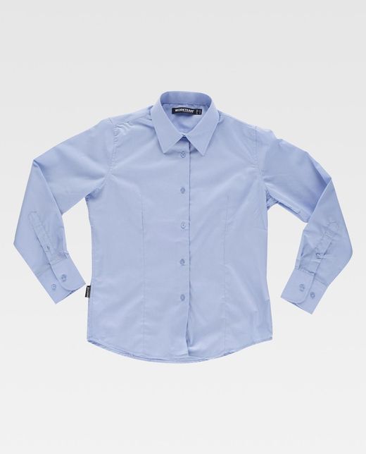 Crop top bleu clair à manches longues sans poche