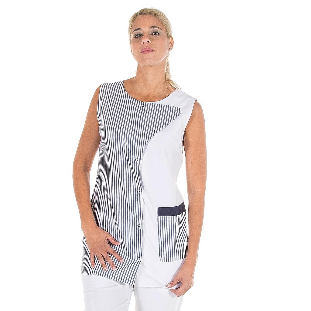 Blusa Mujer Abril Vichy gris r. Maxi S