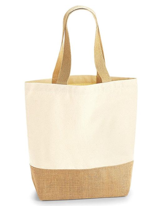 Baumwolltasche auf Jutebasis