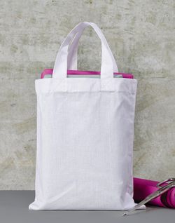 Bolsa algodón pequeña asa corta