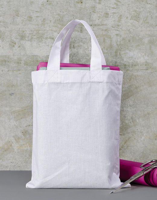 Bolsa algodón pequeña asa corta