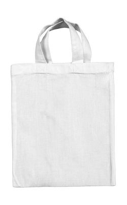 Bolsa algodón pequeña asa corta