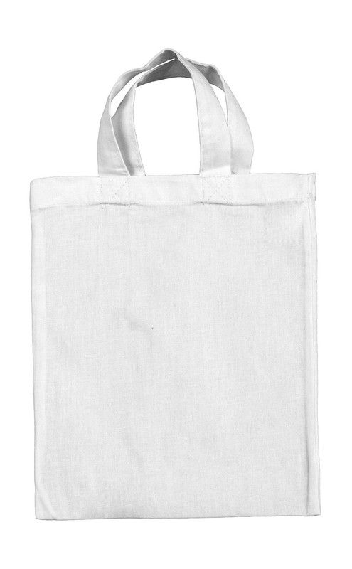 Bolsa algodón pequeña asa corta