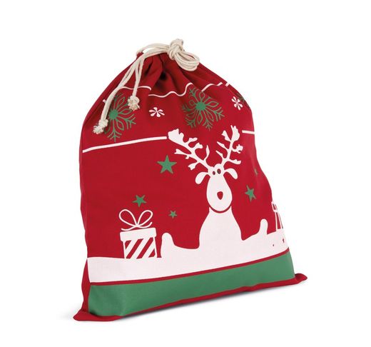 Borsa con coulisse con motivi natalizi