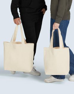 Bolsa de compra de lona asa larga