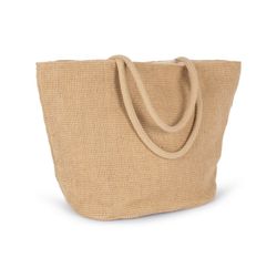 Bolsa de compras de hilos de yute tejidos, efecto de tejido de punto