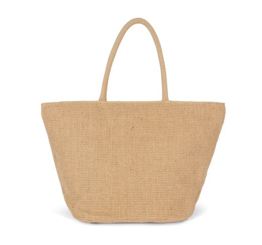 Bolsa de compras de hilos de yute tejidos, efecto de tejido de punto