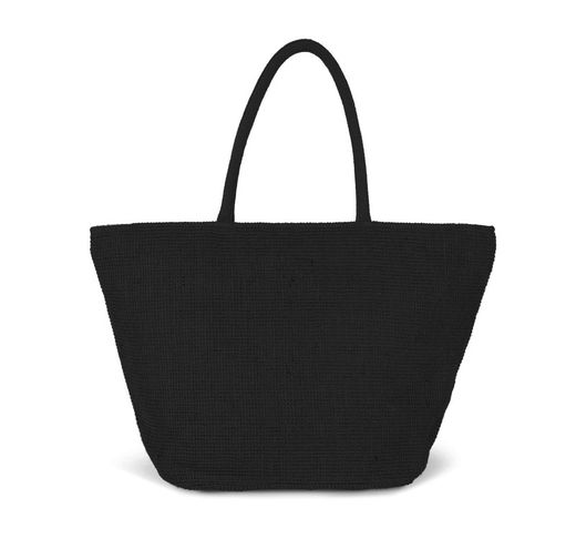 Bolsa de compras de hilos de yute tejidos, efecto de tejido de punto