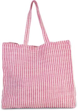Bolsa de compras de juco a rayas