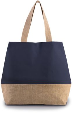 KI0235 Bolsa de compras de yute & algodón canvas