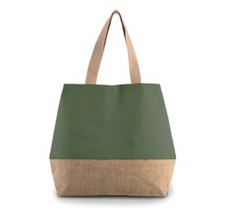 KI0235 Bolsa de compras de yute & algodón canvas