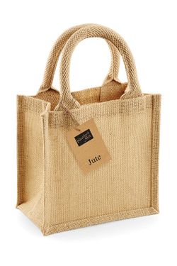 Bolsa de Yute Petite Natural – Mini Tote Ecológica con Asas de Algodón B2554