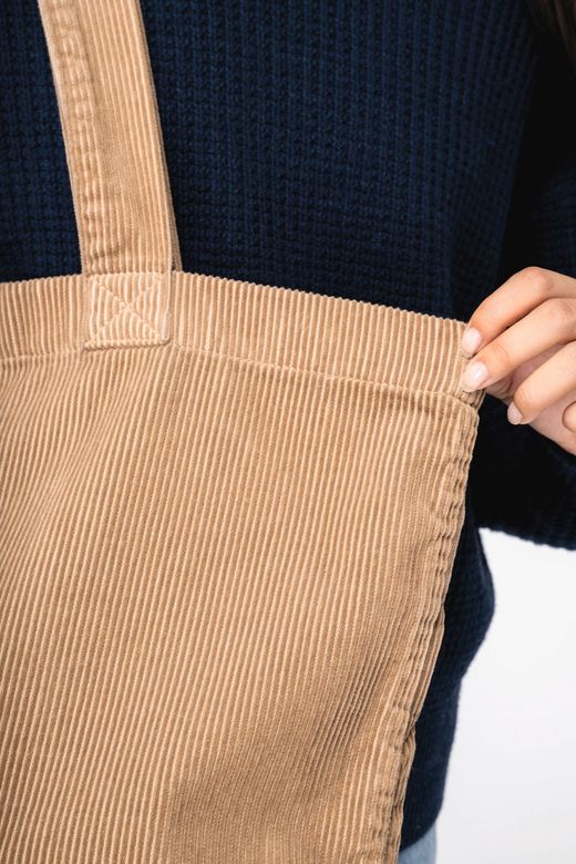 Umweltfreundliche ausgewaschene Tasche aus Kord