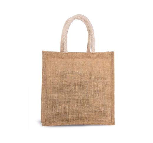 Bolsa estilo tote de tela de yute, modelo grande