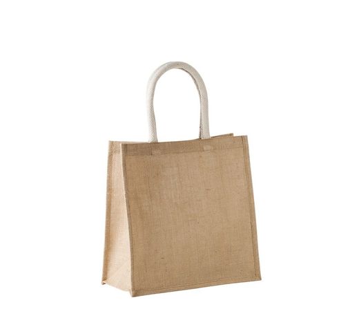 Bolsa estilo tote de tela de yute, modelo grande