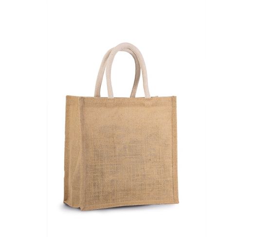 Bolsa estilo tote de tela de yute, modelo grande