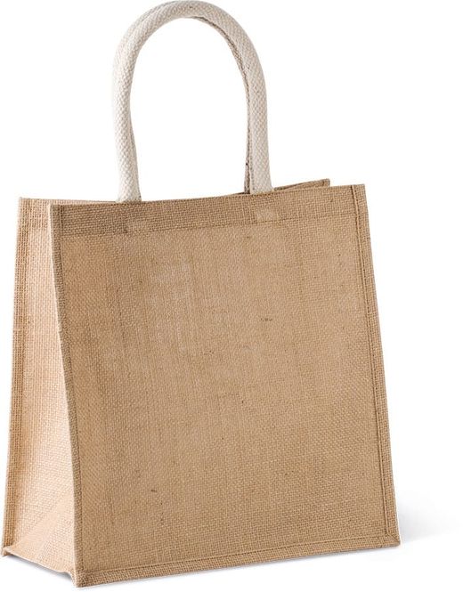 Bolsa estilo tote de tela de yute, modelo grande