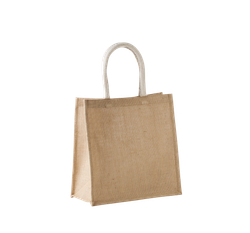Bolsa estilo tote de tela de yute, modelo grande