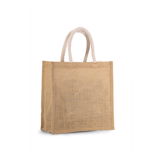 Bolsa estilo tote de tela de yute, modelo grande