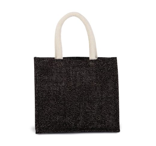 Bolsa estilo tote de tela de yute, modelo mediano