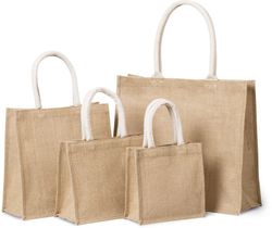Bolsa estilo tote de tela de yute, modelo mediano