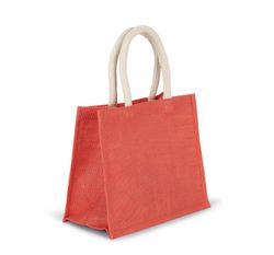 Bolsa estilo tote de tela de yute, modelo mediano