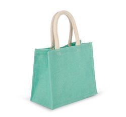 Bolsa estilo tote de tela de yute, modelo mediano