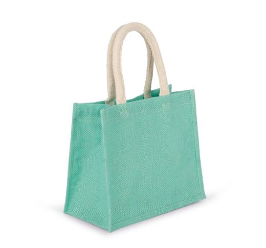 Bolsa estilo tote de tela de yute, modelo mediano