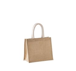 Bolsa estilo tote de tela de yute, modelo mediano