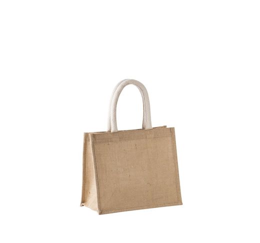 Bolsa estilo tote de tela de yute, modelo mediano