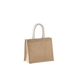 Bolsa estilo tote de tela de yute, modelo mediano