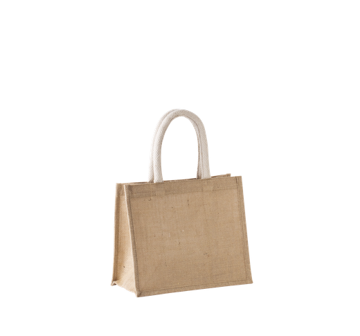 Bolsa estilo tote de tela de yute, modelo mediano