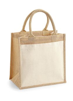 Mittlere Jute- und Baumwolltasche