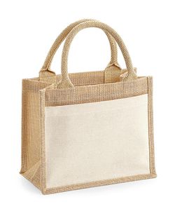 Kleine Tasche aus Jute und Baumwolle