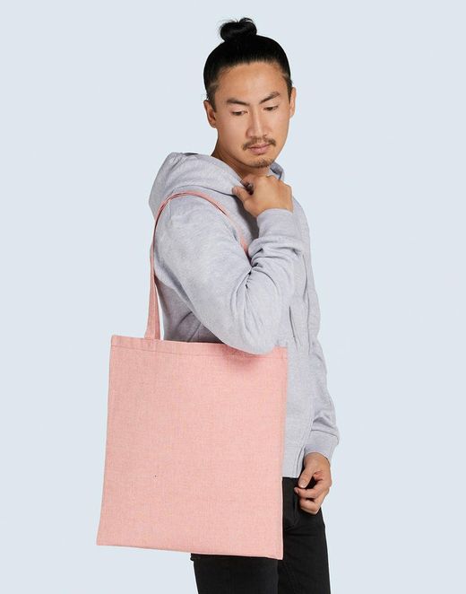 Bolsa reciclada algodón/poliéster asa larga