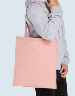 Bolsa reciclada algodón/poliéster asa larga