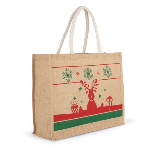 Bolsa shopper con motivos navideños