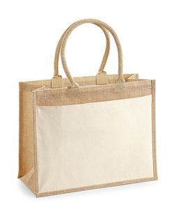 Einkaufstasche aus Jute und Baumwolle