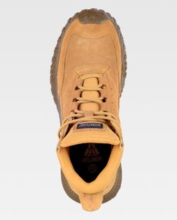 Bota baja de serraje con cordones. Libre de metal.