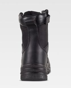 High-Top-Stiefel mit Schnürsenkeln und seitlichem Reißverschluss Schwarz