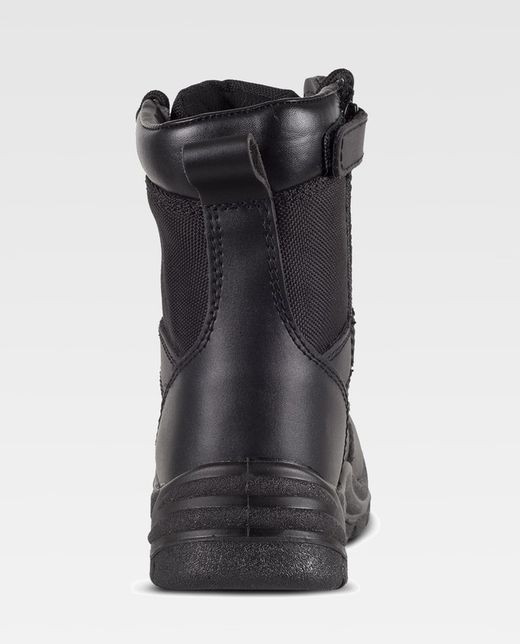 High-Top-Stiefel mit Schnürsenkeln und seitlichem Reißverschluss Schwarz