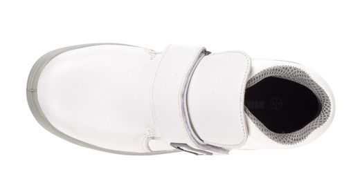 Mikrofaser-Stiefel ohne Schnürsenkel, spezielle Fütterung Anti-Schlag-Stahlkappe Weiß