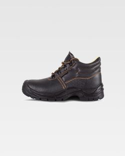 Wasserdichter Lederstiefel mit Schnürsenkeln PU-Sohle mit doppelter Dichte Schwarze Stahlkappe und Innensohle