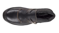 Wasserdichter Lederstiefel mit Schnalle Dual-Density-PU-Sohle Schwarze Stahlkappe und Innensohle