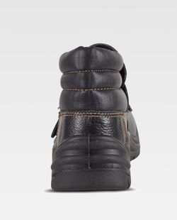 Wasserdichter Lederstiefel mit Schnalle Dual-Density-PU-Sohle Schwarze Stahlkappe und Innensohle