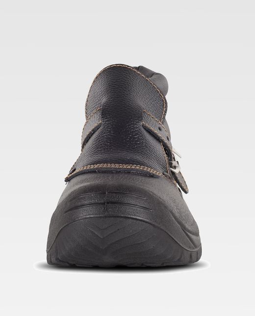Wasserdichter Lederstiefel mit Schnalle Dual-Density-PU-Sohle Schwarze Stahlkappe und Innensohle